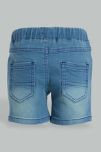 Load image into Gallery viewer, Redtag-Light-Wash-Knit-Short-Character,-Colour:Light-Wash,-Filter:Infant-Boys-(3-to-24-Mths),-Infant-Boys-Shorts,-New-In,-New-In-INB,-Non-Sale,-S22B,-Section:Kidswear,-TBL-Infant-Boys-3 to 24 Months