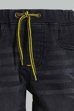 Load image into Gallery viewer, Redtag-Black-Wash-Knit-Short-Character,-Colour:Black,-Filter:Infant-Boys-(3-to-24-Mths),-Infant-Boys-Shorts,-New-In,-New-In-INB,-Non-Sale,-S22B,-Section:Kidswear,-TBL-Infant-Boys-3 to 24 Months