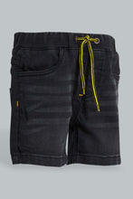Load image into Gallery viewer, Redtag-Black-Wash-Knit-Short-Character,-Colour:Black,-Filter:Infant-Boys-(3-to-24-Mths),-Infant-Boys-Shorts,-New-In,-New-In-INB,-Non-Sale,-S22B,-Section:Kidswear,-TBL-Infant-Boys-3 to 24 Months
