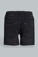 Load image into Gallery viewer, Redtag-Black-Wash-Knit-Short-Character,-Colour:Black,-Filter:Infant-Boys-(3-to-24-Mths),-Infant-Boys-Shorts,-New-In,-New-In-INB,-Non-Sale,-S22B,-Section:Kidswear,-TBL-Infant-Boys-3 to 24 Months