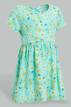 تنزيل الصورة على معرض الصور، Redtag-Mint-Floral-Printed-Sleeveless-Dress-Dresses-Infant-Girls-3 to 24 Months