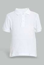 Load image into Gallery viewer, Redtag-White-Tipping-Color-Pique-Short-Sleeve-Polo-Plain-Infant-Boys-3 to 24 Months