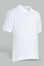 Load image into Gallery viewer, Redtag-White-Tipping-Color-Pique-Short-Sleeve-Polo-Plain-Infant-Boys-3 to 24 Months