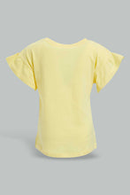 تنزيل الصورة على معرض الصور، Redtag-Placement-Print-Ruffle-Sleeves-T-Shirt-All-Over-Prints-Infant-Girls-3 to 24 Months
