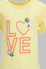 تنزيل الصورة على معرض الصور، Redtag-Placement-Print-Ruffle-Sleeves-T-Shirt-All-Over-Prints-Infant-Girls-3 to 24 Months