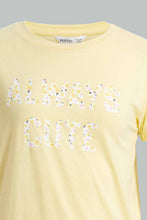 Load image into Gallery viewer, Redtag-Yellow-Short-Sets-Pyjama-Sets-Senior-Girls-9 to 14 Years