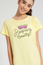 Load image into Gallery viewer, Redtag-Yellow-Nightdress-Nightshirts-Senior-Girls-9 to 14 Years