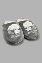 Load image into Gallery viewer, Redtag-Grey-Closed-Toe-Slogan-Slipper-Slippers-Women's-