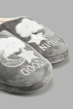 Load image into Gallery viewer, Redtag-Grey-Closed-Toe-Slogan-Slipper-Slippers-Women's-