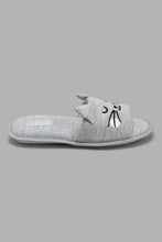Load image into Gallery viewer, Redtag-Grey-Cat-Slipper-Slippers-Women's-
