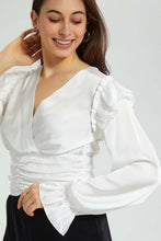 Load image into Gallery viewer, Redtag-White-Front-Detail-Top-Blouses-Women's-
