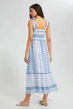 Load image into Gallery viewer, Redtag-Blue-Ditsy-Floral-Print-Midi-Dress-Dresses-Women's-
