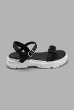 Load image into Gallery viewer, Redtag-Black-Strap-Chunky-Sandal-Slingbacks-Senior-Girls-5 to 14 Years