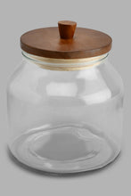 تنزيل الصورة على معرض الصور، Redtag-Clear-Glass-Canister-With-Wooden-Lid-(Medium)-Colour:Clear,-Filter:Home-Dining,-HMW-DIN-Storage,-New-In,-New-In-HMW-DIN,-Non-Sale,-S22A,-Section:Homewares-Home-Dining-