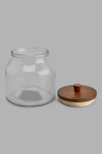 تنزيل الصورة على معرض الصور، Redtag-Clear-Glass-Canister-With-Wooden-Lid-(Medium)-Colour:Clear,-Filter:Home-Dining,-HMW-DIN-Storage,-New-In,-New-In-HMW-DIN,-Non-Sale,-S22A,-Section:Homewares-Home-Dining-