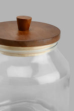 تنزيل الصورة على معرض الصور، Redtag-Clear-Glass-Canister-With-Wooden-Lid-(Medium)-Colour:Clear,-Filter:Home-Dining,-HMW-DIN-Storage,-New-In,-New-In-HMW-DIN,-Non-Sale,-S22A,-Section:Homewares-Home-Dining-