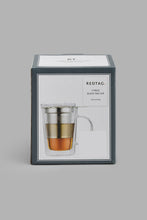 Load image into Gallery viewer, Redtag-Clear-Double-Wall-Glass-Tea-Cup-With-Filter-Tea-Cups-Home-Dining-
