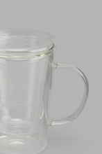 Load image into Gallery viewer, Redtag-Clear-Double-Wall-Glass-Tea-Cup-With-Filter-Tea-Cups-Home-Dining-