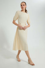 Load image into Gallery viewer, Redtag-Beige-Pleated-Skirt-Skirts-Women's-