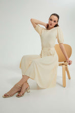 Load image into Gallery viewer, Redtag-Beige-Pleated-Skirt-Skirts-Women's-