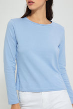 تنزيل الصورة على معرض الصور، Redtag-Blue-Plain-Long-Sleeve-T-Shirt-Active-Tees-Women's-
