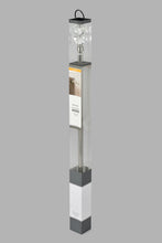 Load image into Gallery viewer, Redtag-Silver-Satin-Finish-Extendable-Sinlge-Curtain-Rod-With-Crystal-Finial-Single-Rods-Home-Bedroom-