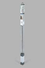 Load image into Gallery viewer, Silver Finish Extendable Single Curtain Rod With Crystal Finial