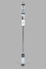 Load image into Gallery viewer, Silver Finish Extendable Single Curtain Rod With Crystal Finial