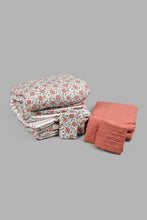 Load image into Gallery viewer, Redtag-Pink-Floral-Print-6-Piece-Comforter-Set-(Double-Size)-Comforters-Home-Bedroom-