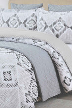 Load image into Gallery viewer, Redtag-Grey-Geometric-Print-6-Piece-Comforter-Set-(Double-Size)-Comforters-Home-Bedroom-