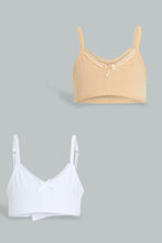 Load image into Gallery viewer, Redtag-Beige/White-Bra-(2Pack)-365,-Character,-Colour:Assorted,-ESS,-Filter:Senior-Girls-(9-to-14-Yrs),-GSR-Bras,-New-In,-New-In-GSR,-Non-Sale,-Section:Kidswear-Senior-Girls-9 to 14 Years
