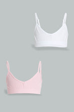 Load image into Gallery viewer, Redtag-White/Pink-Jacquard-Bra-(2Pack)-365,-Colour:Assorted,-Filter:Senior-Girls-(9-to-14-Yrs),-GSR-Bras,-New-In,-New-In-GSR,-Non-Sale,-Section:Kidswear-Senior-Girls-9 to 14 Years