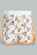 تنزيل الصورة على معرض الصور، Redtag-White-Bambi-Aop-Short-Shorts-Infant-Girls-3 to 24 Months