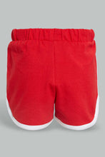 تنزيل الصورة على معرض الصور، Redtag-Red-Mini-Placement-Print-Short-Shorts-Infant-Girls-3 to 24 Months
