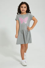 تنزيل الصورة على معرض الصور، Redtag-Grey-Marl-Embroideredellished-Dress-Colour:Grey,-Filter:Girls-(2-to-8-Yrs),-Girls-Dresses,-New-In,-New-In-GIR,-Non-Sale,-S22B,-Section:Kidswear-Girls-2 to 8 Years