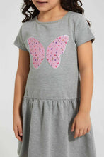 تنزيل الصورة على معرض الصور، Redtag-Grey-Marl-Embroideredellished-Dress-Colour:Grey,-Filter:Girls-(2-to-8-Yrs),-Girls-Dresses,-New-In,-New-In-GIR,-Non-Sale,-S22B,-Section:Kidswear-Girls-2 to 8 Years