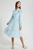 Redtag-Lt-Blue-Floral-L/S-Ruffled-Longer-Length-Dress-Dresses-Senior-Girls-9 to 14 Years
