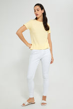 تنزيل الصورة على معرض الصور، Redtag-Lemon-Plain-Short-Sleeve-Crew-Neck-T-Shirt-Active-Tees-Women's-