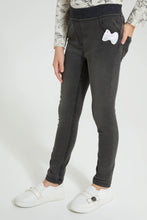 Load image into Gallery viewer, Redtag-Grey-Side-Tape-Jegging-Jeggings-Girls-2 to 8 Years