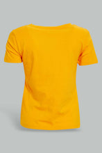 تنزيل الصورة على معرض الصور، Redtag-Orange-Plain-Short--Sleeve-Crew-Neck--T-Shirt-Active-Tees-Women's-