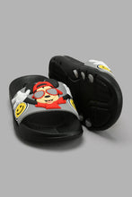 Load image into Gallery viewer, Redtag-Black-Mickey-Character-Slide-Sliders-Boys-3 to 5 Years