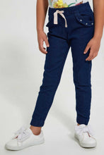 Load image into Gallery viewer, Redtag-Dark-Wash-Pullon-Jogger-Jeans-Regular-Fit-Girls-2 to 8 Years