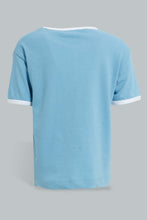 تنزيل الصورة على معرض الصور، Redtag-Blue-Jersey-Rib-Casual-Set-(2-Pack)-Sets-Infant-Boys-3 to 24 Months