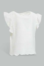 تنزيل الصورة على معرض الصور، Redtag-White-Plain-Jacquard-T-Shirt-Plain-Infant-Girls-3 to 24 Months