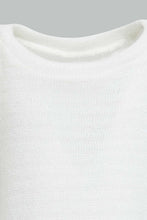 تنزيل الصورة على معرض الصور، Redtag-White-Plain-Jacquard-T-Shirt-Plain-Infant-Girls-3 to 24 Months