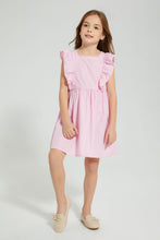 تنزيل الصورة على معرض الصور، Redtag-Pink-Frilld-Dress-Colour:Pink,-Filter:Girls-(2-to-8-Yrs),-Girls-Dresses,-New-In,-New-In-GIR,-Non-Sale,-S22B,-Section:Kidswear-Girls-2 to 8 Years