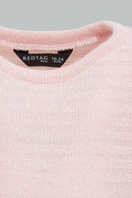 تنزيل الصورة على معرض الصور، Redtag-Pink-Plain-Jacquard-T-Shirt-Plain-Infant-Girls-3 to 24 Months