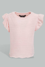 تنزيل الصورة على معرض الصور، Redtag-Pink-Plain-Jacquard-T-Shirt-Plain-Infant-Girls-3 to 24 Months