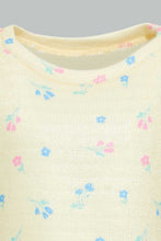 تنزيل الصورة على معرض الصور، Redtag-Yellow-Aop-Jacquard-T-Shirt-All-Over-Prints-Infant-Girls-3 to 24 Months