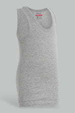 Load image into Gallery viewer, Redtag-White/Grey-3-Pack-Vest-Basic-Vests-Boys-2 to 8 Years